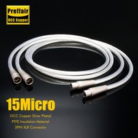 OCC Silver Plated XLR Cable PTFE Interconnects RCA Singnal Wire RCA to XLR Balance Cable For Amplifier CD Player