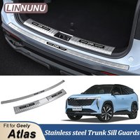 LINNUNU For Geely Atlas II Starray Car Rear guards Stainless Steel Rear Bumper Trunk Sill Plate Protector Guard Cover Boyue L
