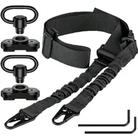 Tactical Gun Sling Two Points Rifle Sling Adjustable Length Multi-Mission Strap for AR AK Rifle Universal QD Sling Outdoor