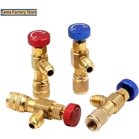 Liquid Safety Valve R410A R22 Air Conditioning Refrigerant 1/4 "Safety Adapter Air Conditioning Repair And Fluoride