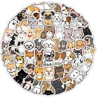 100PCS Cartoon Cute Hand Drawn Cats and Dogs Waterproof Graffiti Stickers for Helmet Bicycle Hand Account Pencil Case Decals