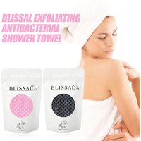 Back Scrubbing Towel Dual Sided Durable Exfoliating Body Towel Back Strap Unisex Detox Mud Back Scrub Extended Bathing Towel 1Pc