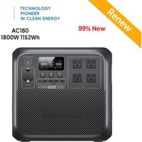 AC180 Portable Power Station 1800W 1152Wh Solar Generator for Outdoor Camping RV Emergency