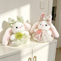 Rabbit Stuffed Pendant 20cm Rabbit Plushies Toys Kawaii Keychain Backpack Pendant Adorably Home Decor Toys Birthday Gifts