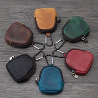 2026 New Sale Versatile PU Leather Retro Zippered Coin Purse Perfect for Earphones and Small Accessories