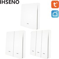 GENIHO-Joli de scène mural intelligent Tuya Zigequation, sans fil, autocollant gratuit, bouton poussoir, batterie, émetteur 62 Smart Life