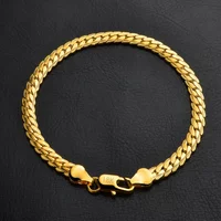 Fashion Classic 5mm Chain18k Gold Fine 925 Sterling Silver Bracelet For Women Men Noble Wedding Party Holiday Gift Jewelry