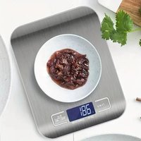 10kg 5kg/1g Electronic Digital Kitchen Scale LED Display Stainless Steel Panel Scales Home Jewelry Food Snacks Weighing Tools