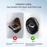 4pcs silicone car door lock buckle cover For Land Rover Discovery 5 Range Rover Sport Velar Evoque Defender 90 Accessories