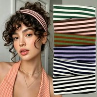 European American Striped Elastic Headband, Unisex Versatile Sports Hair Band For Fitness Yoga Running Daily Hair Accessory