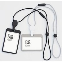 Name Badge Holder With Lanyard Adjustable Transparent Retractable Id Card Lanyards For School Stationery