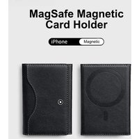 Minimalist High End Busines Sle Card Holder Leather Trifold Magnetic Cardholder Card Bag Wallet for IPhone 17Pro Max 16 15 14 13