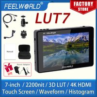 FEELWORLD LUT7 7 Inch Protable Monitor 2200nits 3D LUT Touch Screen DSLR Camera Field Monitor 4K HDMI On-camera monitor