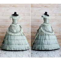 Katherine Pierce Cosplay Costume Medieval Victorian Rococo Bustle Dress Vampire Lace Ruffle Prom Ball Gown