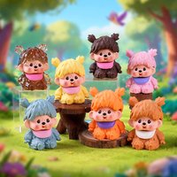 Cute Healing Forest Style Mengqiqi Blind Box Kawaii Resin Action Figure Trendy Toy Desktop Car Decoration Lovely Gift For Fans