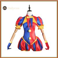 Anime The Amazing Digital Circus Pomi Cosplay Costume Women Clown Jumpsuit Halloween Party Role Play Outfit Onlycos