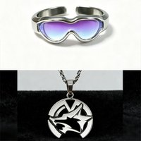 Game Honkai:Star Rail Silver Wolf LV.999 Cosplay Pendant DIY Cartoon Hanser Silver Wolf Glasses Ring Anime Hero DIY Decor
