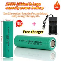 Brand new 18650 lithium battery 3500mAh 3.7v 25A INR18650 MJ1 high power power tool battery 18650 rechargeable battery + charger