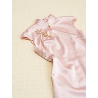 Elegant Pink Engagement Young Style Revamped Chinese Dress High End Atmosphere Evening Gown Polyester Fiber Midi Dress
