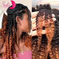 Ombre 4C Afro Kinky Curly Human Hair Bulk Extensions No Weft 30g/Bundle for Permanent Micro Locs/Twists/Braids/Repair Locsd