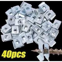 Metal U-clips for M4 and M5 Screws Car Bumper Fender Trim Panel Fastener U-shaped Self Tapping Screws Clamp Parts