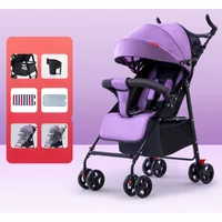 Baby Stroller Can Sit or Lie Down, Ultra-light, Portable, Simple Shock-absorbing Folding Baby BB Stroller