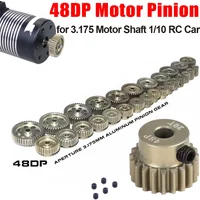 48DP Pinion 3.175mm 11T 15T 17T 18T 19T 20T 22T 24T 28T 30T 13T-48T Aluminum Alloy Motor Gear for 1/18 1/16 1/12 1/10 1/8 RC Car