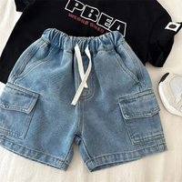 OLEKID Summer Children Boys Shorts Thin Babys Boys Outdoor Denim Shorts 2-10Y Kids Boys Jeans Elastic Waist Infant Boys Shorts