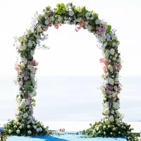 240cm Wedding Arche Metal Garden Arch Trellis Stand Climbing Plant Sturdy DIY Frame for Wedding Birthday Party Decoration New