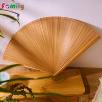 Chinese Style Retro All-bamboo Plain Primary Color Folding Fan Daily Portable Small and Easy To Open and Close Classical Fan 1Pc