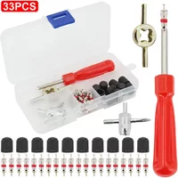 Heavy Duty Tire Valve Core Remover Slotted Handle, Quick Valve Stem Installation Removal Repair Tool Universal Vehicles