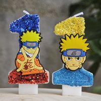 Narutoed Game Party Candles Number 0-9 Kids Birthday Party Cake Decoration Supplies Cute Cartoon Anime Party Accessories Supplie