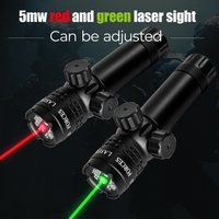 Podwójny czerwono-zielony celownik laserowy do pistoletów i karabinów - regulacja wzdłużna i poprzeczna, wodoodporność IPX4 i odporność na wstrząsy, 803