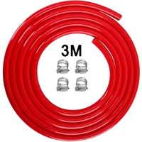 3M Beer Co2 Gas Line Kit, PVC Co2 Hose & 4Pcs Hose Clamp, 5/16’’ID Co2 Dispensing Tube, Beer Keg Line for Home Brewing, Beer Keg