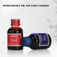 Fountain Pen Ink, Black Smooth Non-Clogging Refill Ink for Most Fountain Pens, Classic Bottle Writing Ink for Office Calligraphy