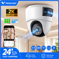 2K 6MP WLAN-Kamera mit Doppellinse für den Innenbereich, 360° ° PTZ CCTV Überwachungskamera mit Nachtsicht, Automatischer Verfolgung, Sicherheitsschutz, Babyphone