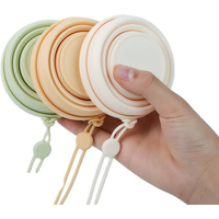 1/2Pcs Portable Silicone Folding Cup for Travel with Hanging Hole Creative Outdoor Water Drinking Cup Washable Lightweight