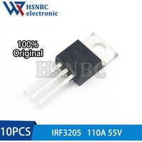 10PCS IRF3205 IRF3205PBF TO-220 110A 55V N-Channel Power MOSFET Transistor 100% New Original