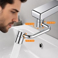 Stainless Steel Rotating Faucet Extender Valve Core Corrosion-Resistant for Kitchen & Bathroom Sink Faucets