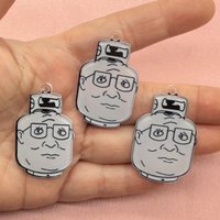10pcs Gas Cylinder Portrait Pendant, DIY Jewelry Making Earrings, Keychains, Accessories