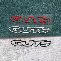 GUTS Minimalist Logo Stickers 1PC Waterproof Self Adhesive Decals For Laptop Truck Off Road Car Window Bumper Decor