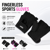 Fingerless Sports Gloves Men Women Anti Slip Gym Workout Cycling Fitness Gloves Breathable Lightweight Half Finger Training Grip