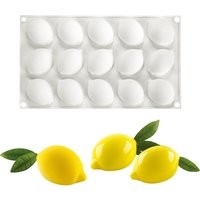 15 Cavity Lemon-Shaped Silicone Mold Cake Chocolate Mold Ice Cubes Biscuit Tray For DIY Baking Cake Mould Kitchen Accessories