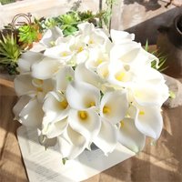 10pcs Artificial Calla Lily Flowers DIY Bridal Wedding Bouquet Centerpieces Home Decor Easter Flower Party Room Garden Decoratio