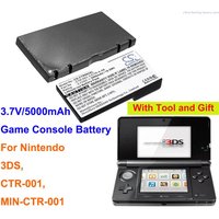 Cameron Sino 3.7V 5000mAh Game Console Battery C/CTR-A-AB, CTR-003 for Nintendo 3DS, CTR-001, MIN-CTR-001, With Back Cover
