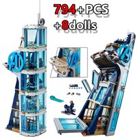 Modèle de tour Avengers, blocs de construction assemblés, jouets éducatifs pour enfants, cadeau d'anniversaire et de noël