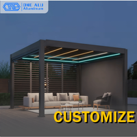 3x3 3x4 4x4 6x4m Factory Wholesale Modern Outdoor Bioclimatic Garden Aluminium Louvered Pergola With Motorized Screen Jardin Set