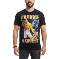 Queen Rock Casual Loose Short Sleeve Vintage Rock T Shirts Freddie Mercury Iconic Yellow Jacket Print T-Shirt Fans Gift Unisex