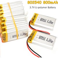 802540 Lipo Battery 3.7V 800mAh Lithium Polymer Rechargeable Batteries for Beauty Instrument Bluetooth Headset Toy Handheld Fans