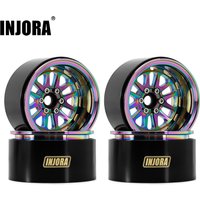 INJORA Brass & Aluminum 2.2" Beadlock Wheel Rim for 1/10 RC Crawler (205g) (-10mm Offset)